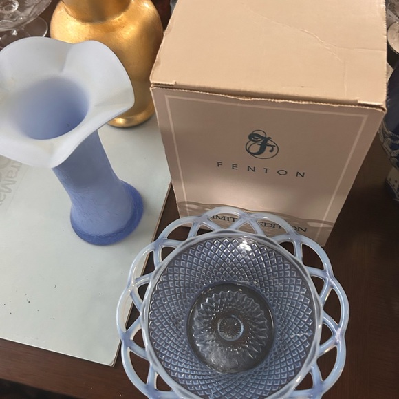 Vintage Signed 1995 Fenton glass basket in original box - Picture 7 of 10